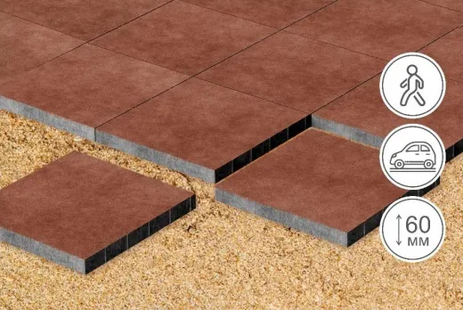 Квадрат 400.400.60, терракот