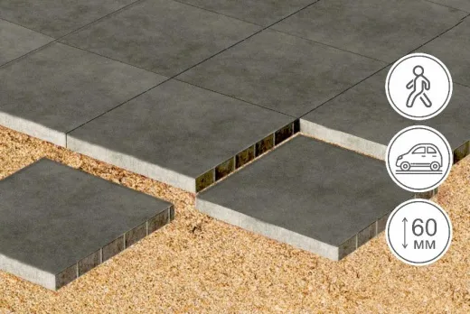 Квадрат 400.400.60, графит