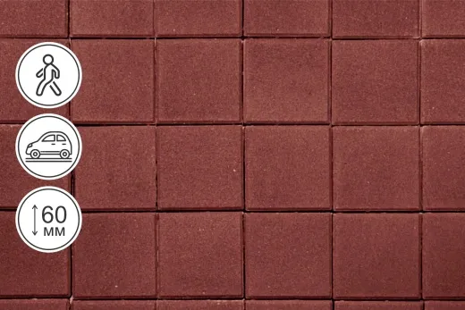 Квадрат 100.100.60, терракот