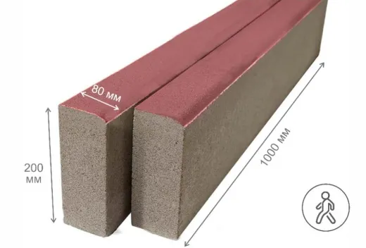 Бордюр тротуарный, гранат