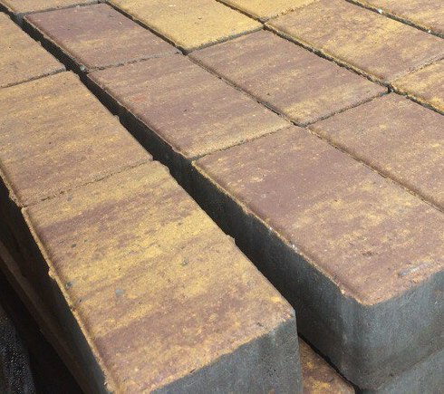 Кирпичик 200.100.60, колормикс коричневый+желтый