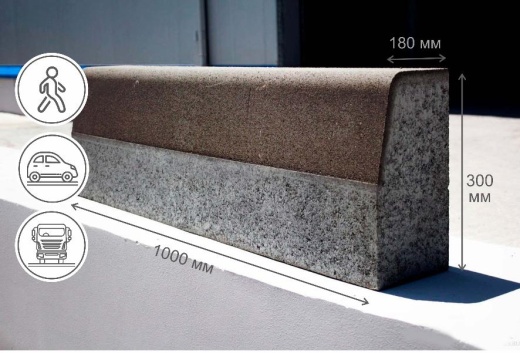 Бордюр магистральный, графит