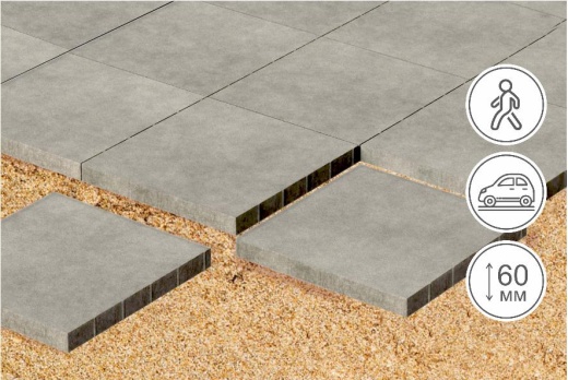 Квадрат 400.400.60, серый (без цвета)