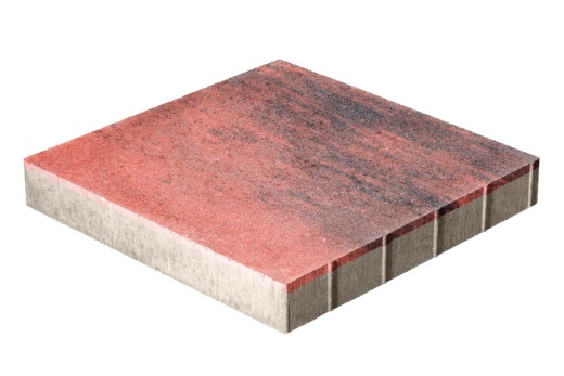 Квадрат 400.400.60, колормикс красный+черный