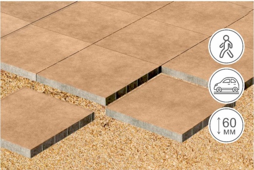 Квадрат 400.400.60, песочный