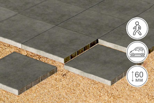 Квадрат 400.400.60, графит